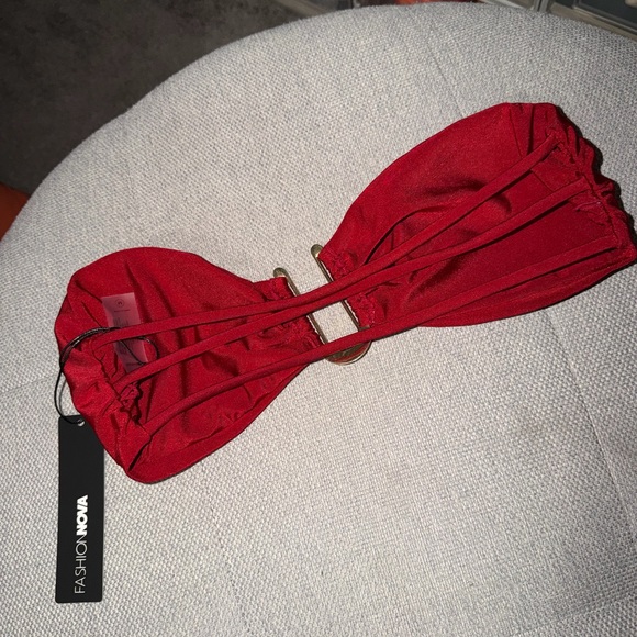 Red Bandeau Bikini Set - Picture 5 of 5